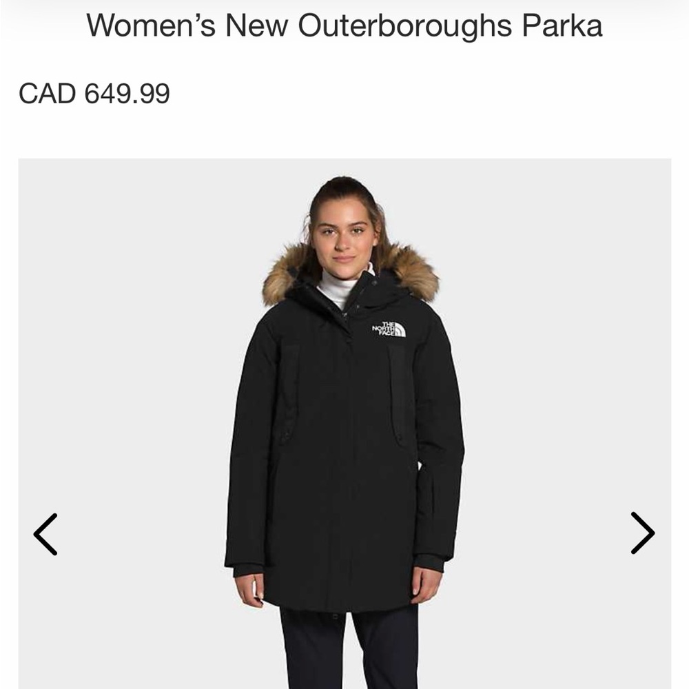 The North Face Womens Navy Goose Down Jacket
